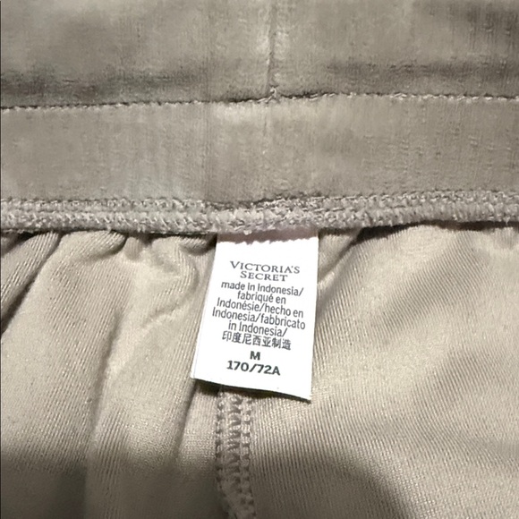 Victoria’s Secret Velour Ribbed High-Rise Jogger Pants Taupe Tan Size M - Picture 5 of 7